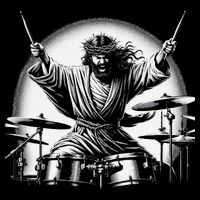 Drummer Rock Jesus Drumming Impact Tech Backpack
