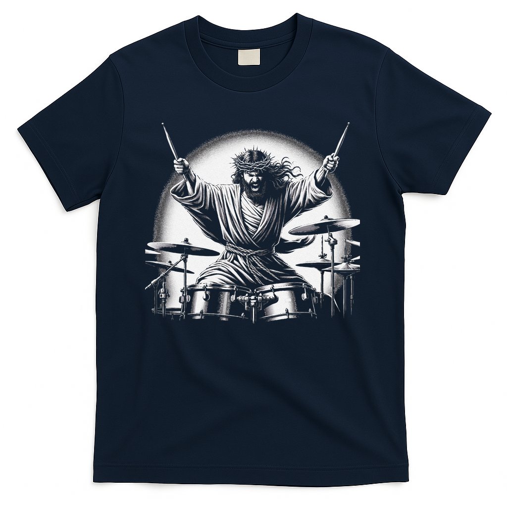Drummer Rock Jesus Drumming T-Shirt