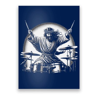 Drummer Rock Jesus Drumming Poster