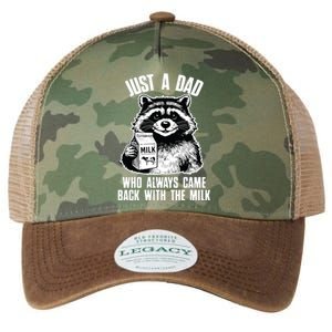 Dad Raccoon Just A Dad Who Came Back With The Milk FatherS Day Legacy Tie Dye Trucker Hat