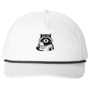 Dad Raccoon Just A Dad Who Came Back With The Milk FatherS Day Snapback Five-Panel Rope Hat