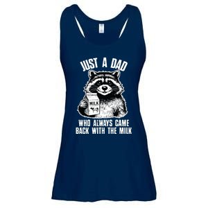 Dad Raccoon Just A Dad Who Came Back With The Milk FatherS Day Ladies Essential Flowy Tank