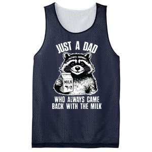 Dad Raccoon Just A Dad Who Came Back With The Milk FatherS Day Mesh Reversible Basketball Jersey Tank