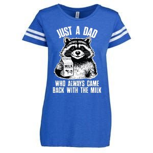 Dad Raccoon Just A Dad Who Came Back With The Milk FatherS Day Enza Ladies Jersey Football T-Shirt