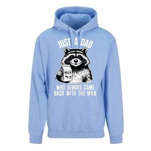 Dad Raccoon Just A Dad Who Came Back With The Milk FatherS Day Unisex Surf Hoodie