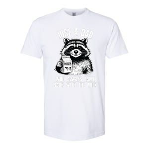 Dad Raccoon Just A Dad Who Came Back With The Milk FatherS Day Softstyle CVC T-Shirt