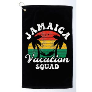 Distressed Retro Jamaica Vacation Squad Caribbean Trip Vacay Platinum Collection Golf Towel