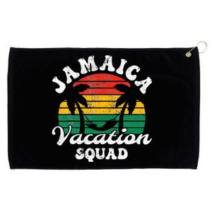 Distressed Retro Jamaica Vacation Squad Caribbean Trip Vacay Grommeted Golf Towel