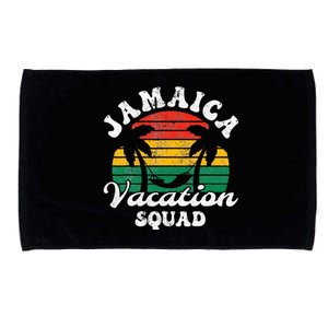 Distressed Retro Jamaica Vacation Squad Caribbean Trip Vacay Microfiber Hand Towel