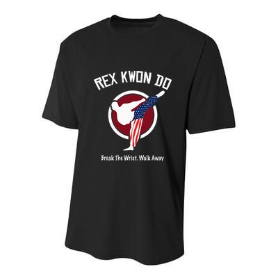 Dynamite Rex Kwon Do Break The Wrist. Walk Away Youth Performance Sprint T-Shirt