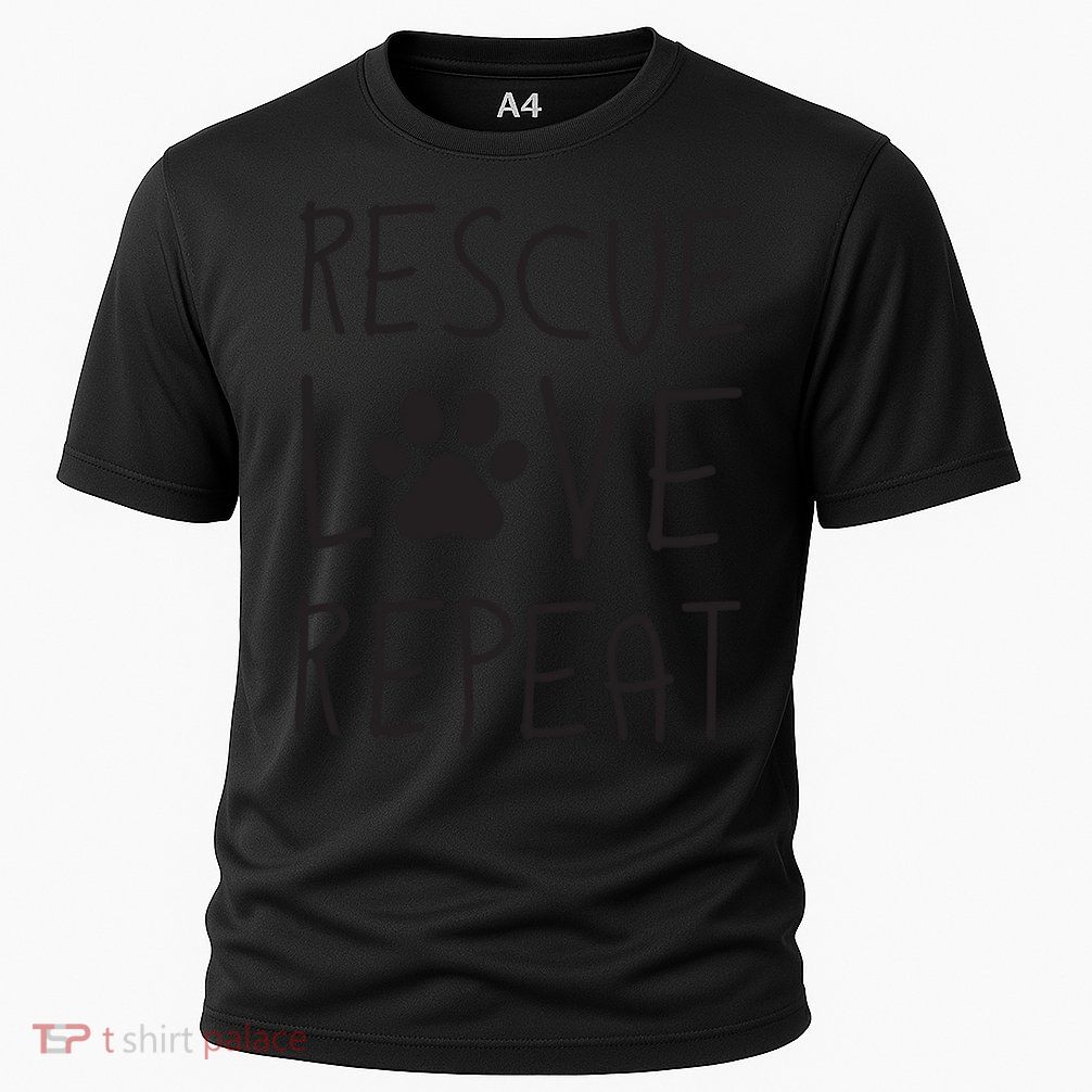 Dog Rescue Love Repeat Adopt Awareness Performance Shirt