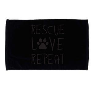 Dog Rescue Love Repeat Adopt Awareness Microfiber Hand Towel