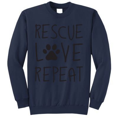 Dog Rescue Love Repeat Adopt Awareness Sweatshirt