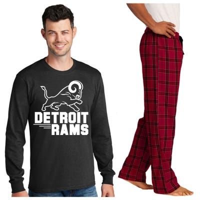 Detroit Rams Logo Long Sleeve Pajama Set