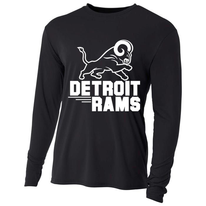 Detroit Rams Logo Cooling Performance Long Sleeve Crew