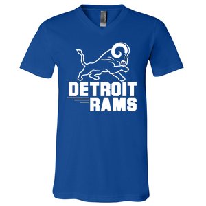 Detroit Rams Logo V-Neck T-Shirt