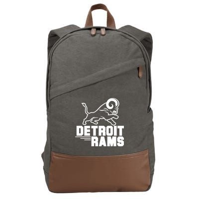 Detroit Rams Logo Cotton Canvas Backpack