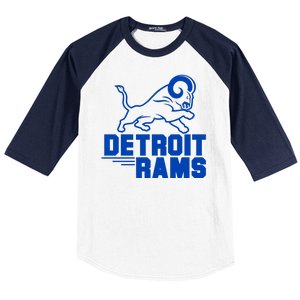 Detroit Rams Logo Baseball Sleeve Shirt