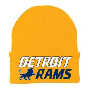 Detroit Rams Lion Knit Cap Winter Beanie