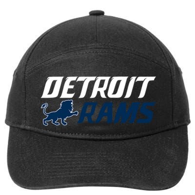 Detroit Rams Lion 7-Panel Snapback Hat