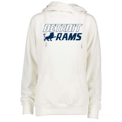 Detroit Rams Lion Womens Funnel Neck Pullover Hood