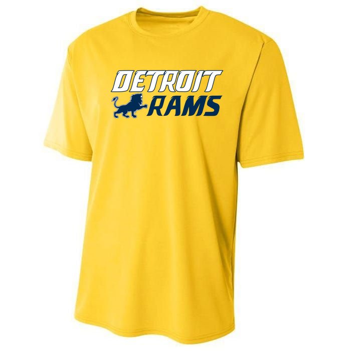 Detroit Rams Lion Performance Sprint T-Shirt