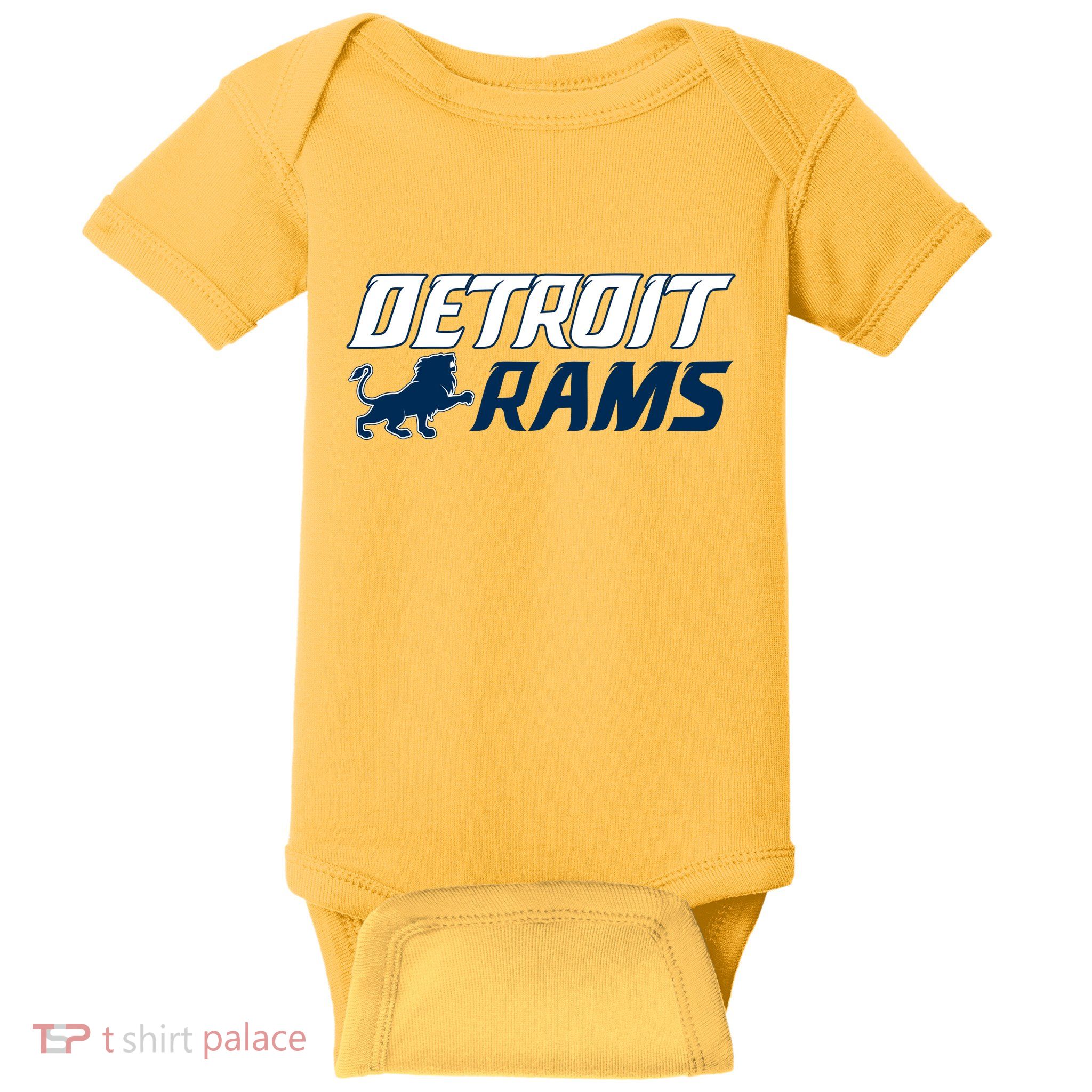 Detroit Rams Lion Baby Bodysuit