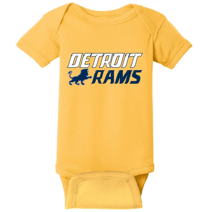 Detroit Rams Lion Baby Bodysuit