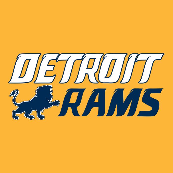 Detroit Rams Lion Baby Bodysuit