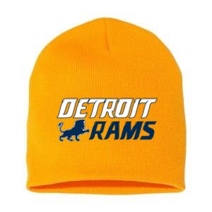 Detroit Rams Lion Short Acrylic Beanie