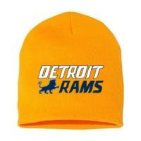 Detroit Rams Lion Short Acrylic Beanie