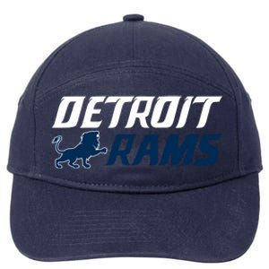 Detroit Rams Lion 7-Panel Snapback Hat