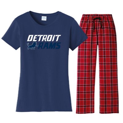 Detroit Rams Lion Women's Flannel Pajama Set