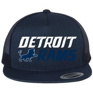 Detroit Rams Lion Flat Bill Trucker Hat