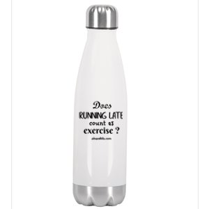 Does Running Late Count As Exercise? Gift Stainless Steel Insulated Water Bottle