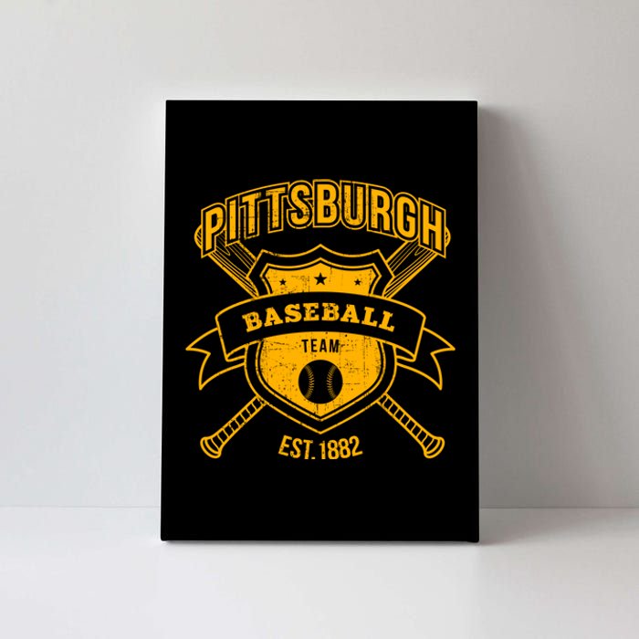 Distressed Retro Look Pirate Tailgate Gameday Sport Fan Gift Canvas