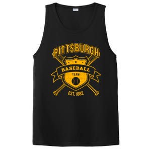 Distressed Retro Look Pirate Tailgate Gameday Sport Fan Gift PosiCharge Competitor Tank