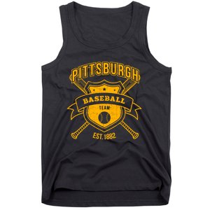 Distressed Retro Look Pirate Tailgate Gameday Sport Fan Gift Tank Top