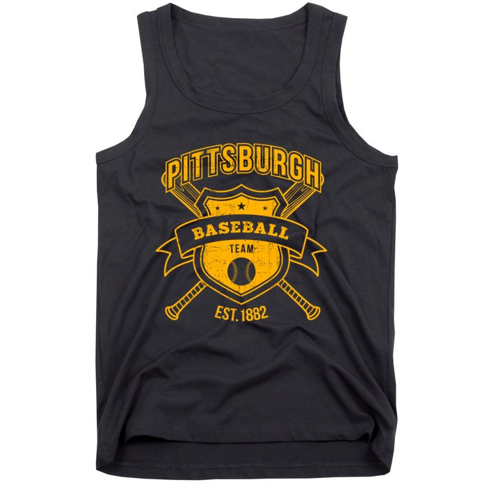 Distressed Retro Look Pirate Tailgate Gameday Sport Fan Gift Tank Top