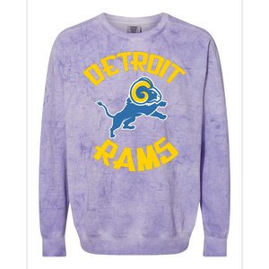 Detroit Rams Logo Colorblast Crewneck Sweatshirt