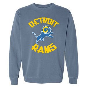 Detroit Rams Logo Garment-Dyed Sweatshirt