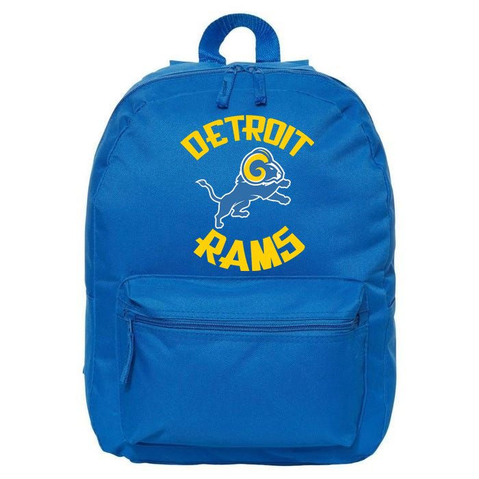 Detroit Rams Logo 16 in Basic Backpack