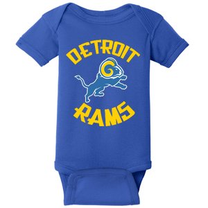 Detroit Rams Logo Baby Bodysuit