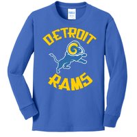 Detroit Rams Logo Kids Long Sleeve Shirt