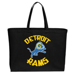 Detroit Rams Logo Cotton Canvas Jumbo Tote