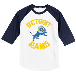 Detroit Rams Logo Baseball Sleeve Shirt