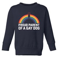 Dog Rainbow Lgbt Pride Month Ally Parade Gift Toddler Sweatshirt