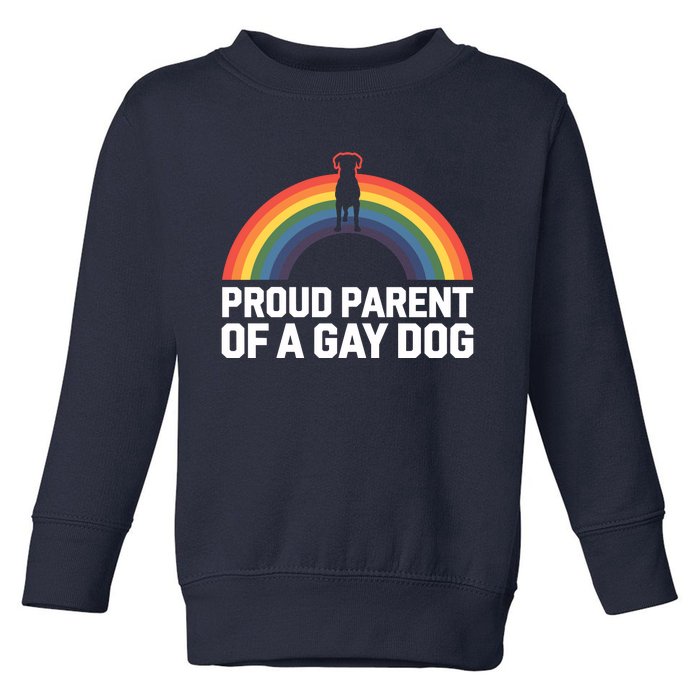 Dog Rainbow Lgbt Pride Month Ally Parade Gift Toddler Sweatshirt