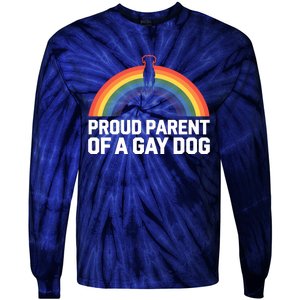 Dog Rainbow Lgbt Pride Month Ally Parade Gift Tie-Dye Long Sleeve Shirt