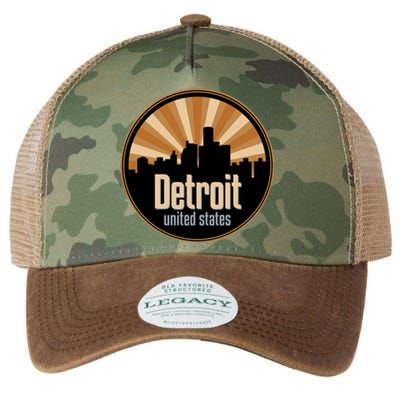 Detroit Record Label Skyline Symbol Legacy Tie Dye Trucker Hat